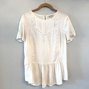 Lucky Brand Peasant Short Sleeve Top